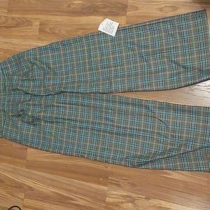 ASOS plaid wide leg trousers